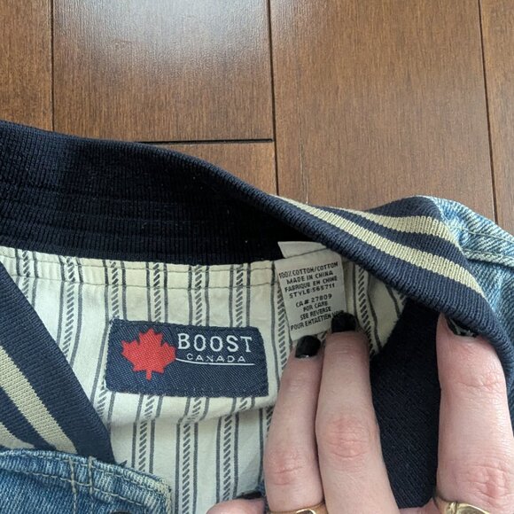 BASIC DENIM VARISTY VINTAGE JACKET - Picture 2 of 3